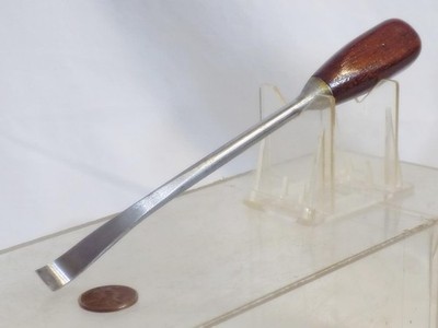 Wood Carving Short Bent Dog-Leg Chisel #1 Sweep 3/8'' Cut 7.75'' Long