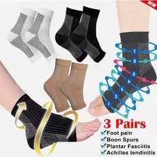 3 PACK Vital Neuropathy Socks for Women and Men, Toeless Sooth Compression Socks