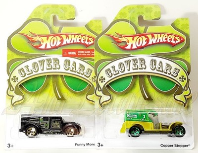 HOT WHEELS Lot 2   CLOVER CARS   COPPER STOP FUN MONEY ST PATRICKS CARS EMOUT