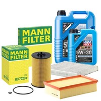 Inspektionspaket Mann-Filter Filtersatz Liqui Moly 5W-30 FüR VW Touran Golf VII