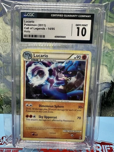 2011 Pokemon XY Call of Legends Lucario Holo 14/95 CGC 10 Rare Low Pop Swirl 🌀