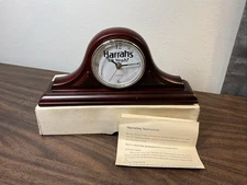 Vintage Harrahs Oh Yeah! Wooden Mantle Clock NIB Works! Collectible