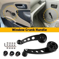 Billet Aluminum Window Crank Handle Winders Car Truck Glass Door Black Universal