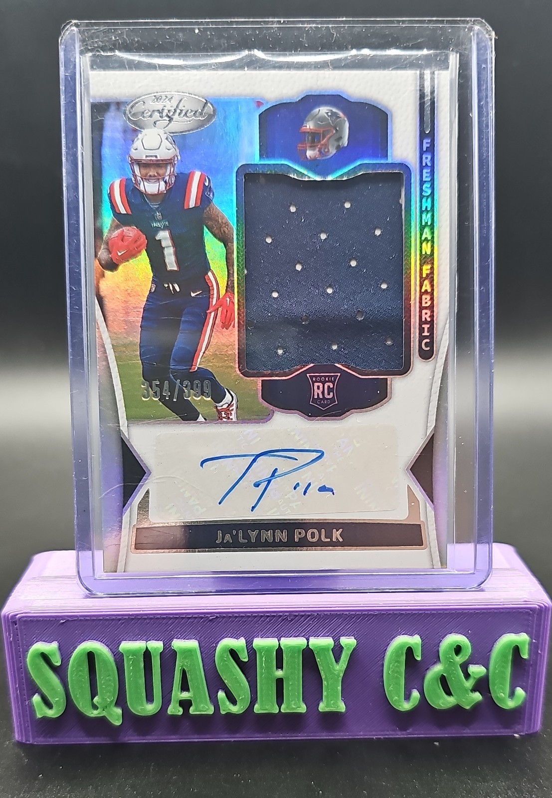 2024 Certified Freshman Fabric Signatures Ja'Lynn Polk #FMS-JPK /399 (AU MEM RC)