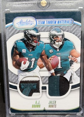 2024 Panini Absolute - Team Tandem Materials Jalen Hurts, A.J. Brown /49 Wow 🤯