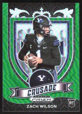 4511F 2021 Panini Prizm Draft Picks Collegiate #168 Zach Wilson Green