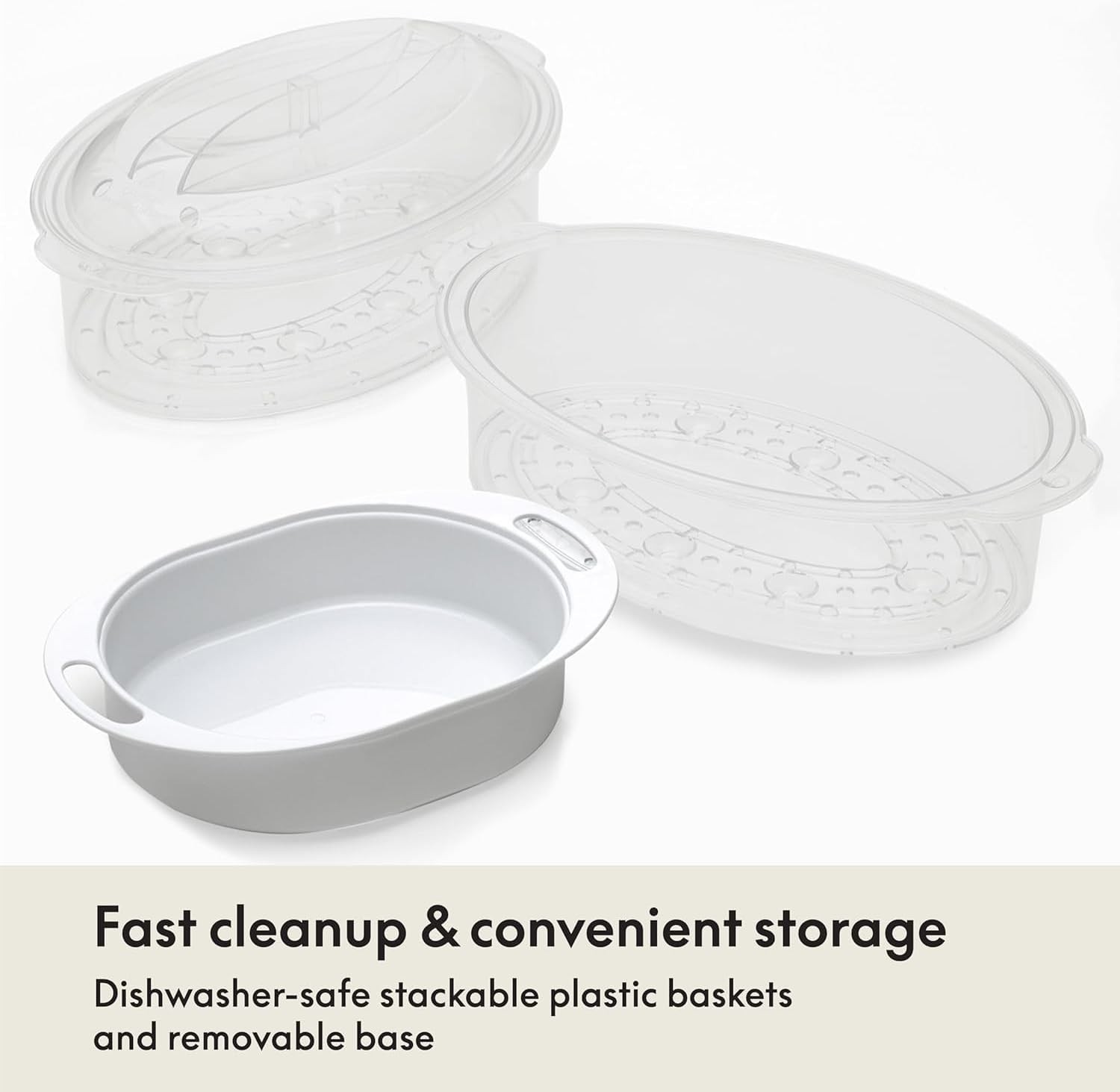 BELLA 7.4 QT 2-Tier Electric Food Steamer Vegetable Cooker Warmer for Cooking