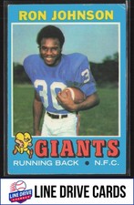 1971 Topps #51 Ron Johnson New York Giants Rookie VG