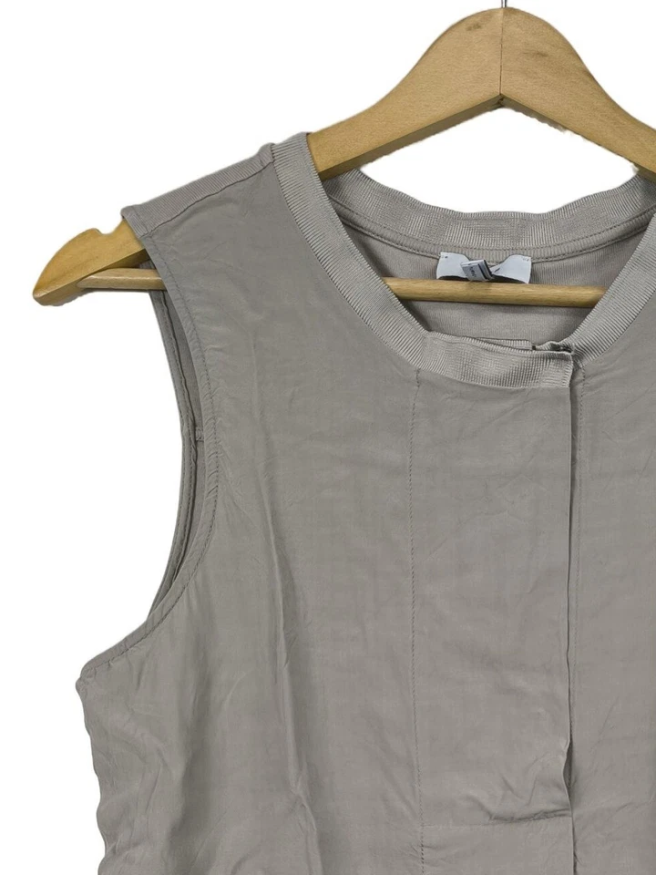 REISS Blusa sin mangas Mujeres Blusa Talla EU 36 gris claro look casual - Imagen 3 de 4