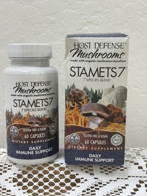 Host Defense Mushrooms Stamets 7- Daily Immune Support 60 veg caps  BB 05/2027