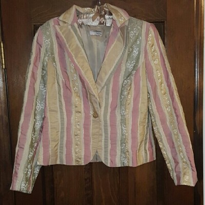 VINTAGE Heine Y2K German / European Baroque Style Blazer Sz 40 EU / US Size 10