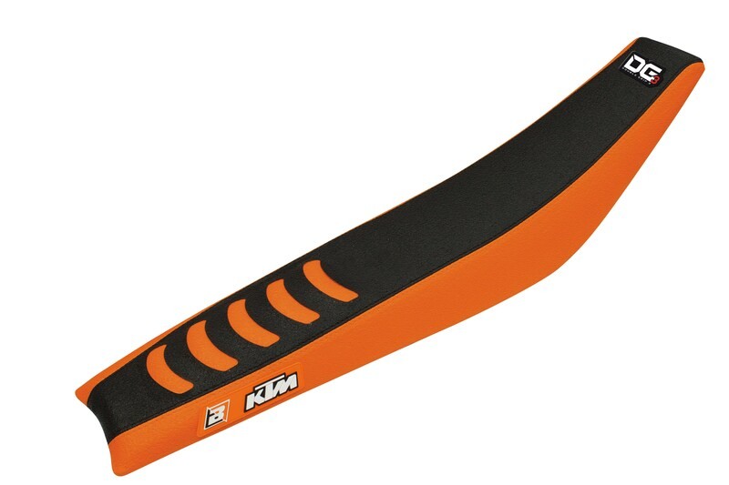 Housse de selle Blackbird Double Grip 3 orange et noire pour endurer la boue en KTM