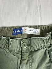 Old Navy Boys M 8 Army Green Cargo Pants Built In Flex