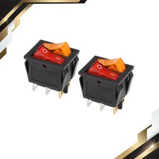 2 x Double Position Boat Rocker Switch 220V Toggle ON/OFF AC 250V/15A 125V/20A