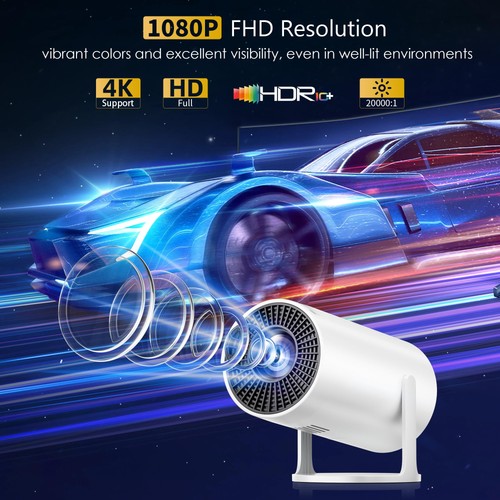 Mini Beamer Tragbar Proyector 4K Unterstützung, Full HD 1080P Kleinprojektor mit... - Bild 2 von 9
