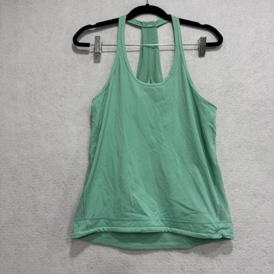 Lululemon Tank Top Womens Medium No Limits Racerback Shelf Bra Athletic Gym Yoga