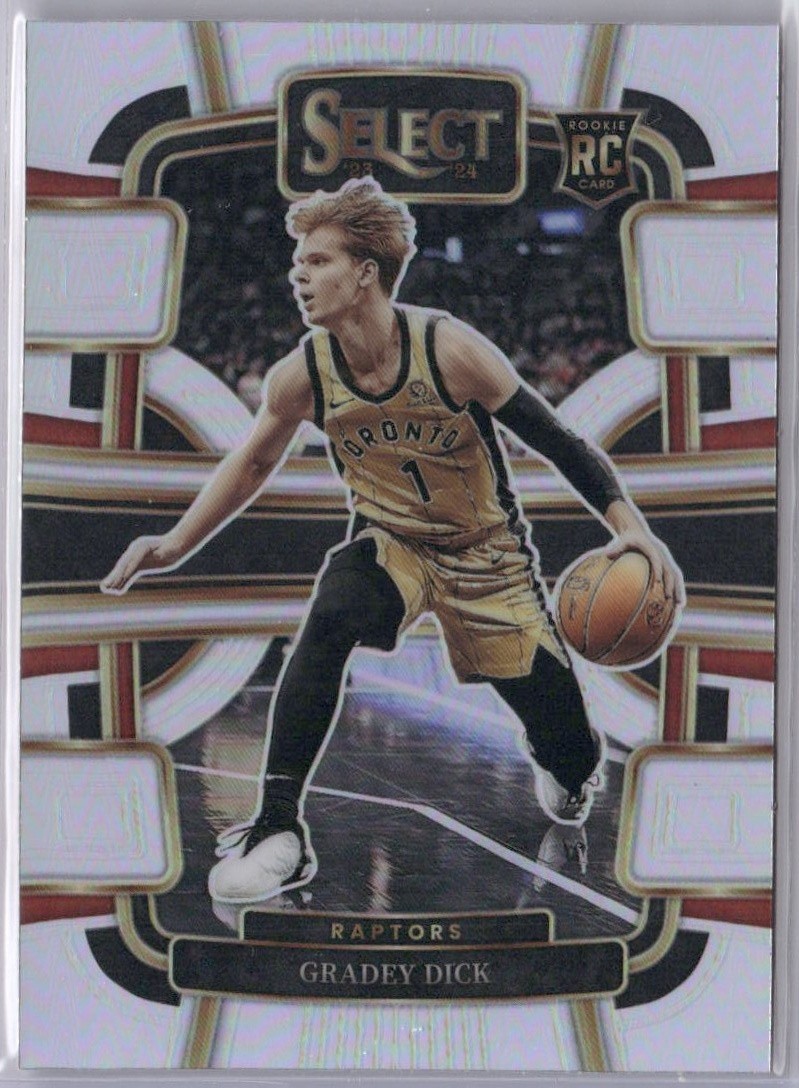 Gradey Dick Rookie RC 2023-24 Panini Select Silver Prizm #90 Toronto Raptors
