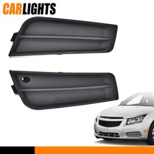 2pc Front Bumper Fog Light Lamp Hole Covers Fit For 2011-2014 Chevy Cruze Lh Rh