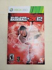 Major League Baseball 2K12 Microsoft Xbox 360, 2012  MANUAL ONLY 