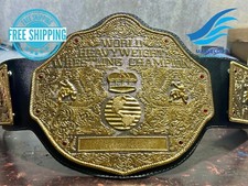 BIG GOLD World Heavyweight Championship Replica Tittle Belt Adult 6MM die-casted
