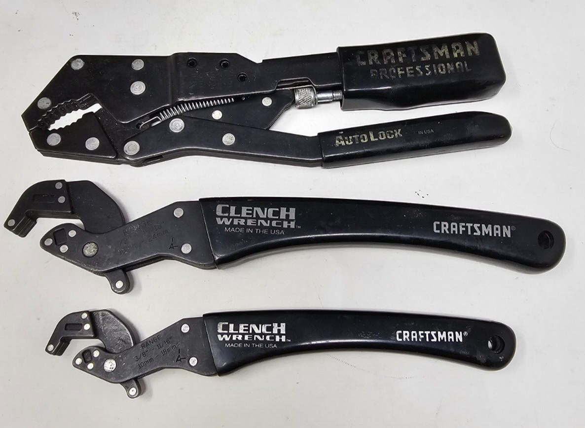 Set of 3 Craftsman's Wrench Set, 2 Clench, 1 Autolock eBay