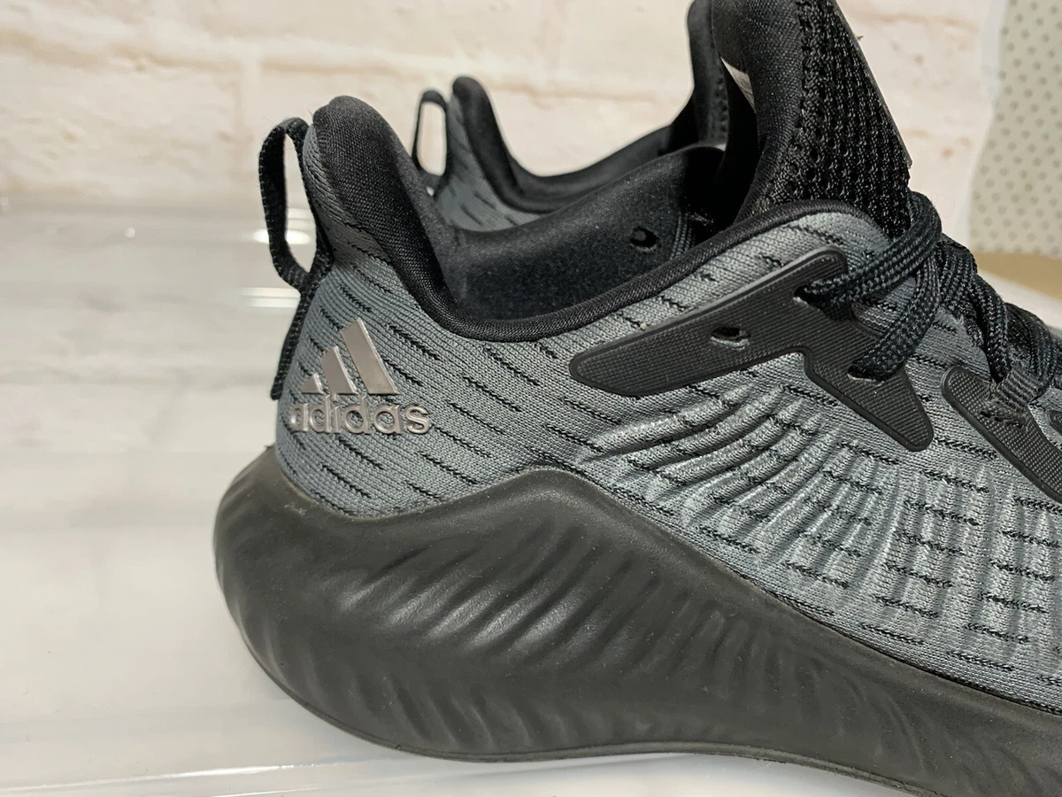 Mens ADIDAS Alphabounce Alpha Bounce Grey Black Sneakers Size US