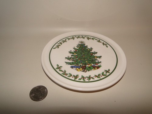 5 1/2" Christmas Tree Pattern Plate ~ Candle Plate - Picture 2 of 5