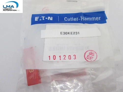 4X CUTLER HAMMER E30KE231 EATON RECTANGULAR RED STOP LENS BUTTON 30mm ***NEW