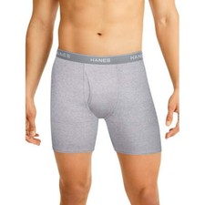 Hanes LOT OF 10 Set Tagless Boxer Briefs Mens NEW in PACKAGE Size L   185
