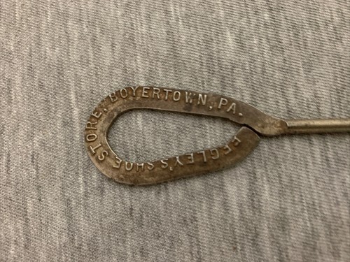 Antique Fegley’s Shoe Store Boyertown, PA. Advertising Metal Shoe Button Hook - Picture 4 of 9