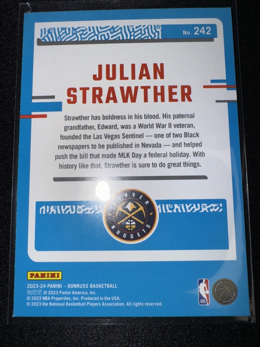 2023-24 Panini Donruss #242 Julian Strawther Rated Rookie Green - Main Image