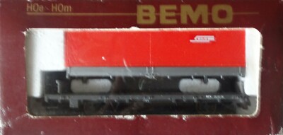 BEMO  2267 107    (Spur H0m)   Niederbordwagen beladen + OVP