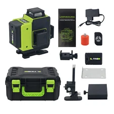LFINE LLX-360-01 16-Line Green Light Self Leveling Laser Level with Touch Button