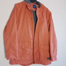 Cotton Traders Winter Coat Fleece Lined Hood Pockets L/s Size Xl Walking Hiking