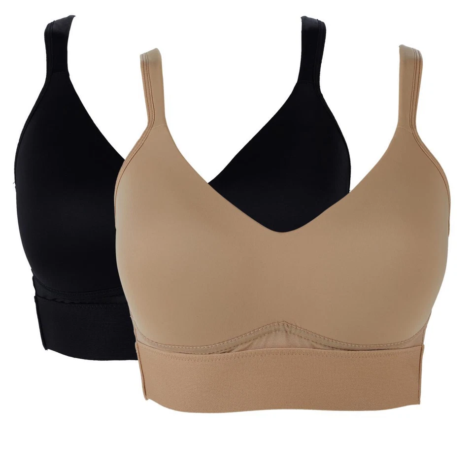 Бюстгальтер Rhonda Shear литой чашечный упаковка 2 шт. с сеткой через плечо деталь 775-296, размер L - Изображение 2 из 3