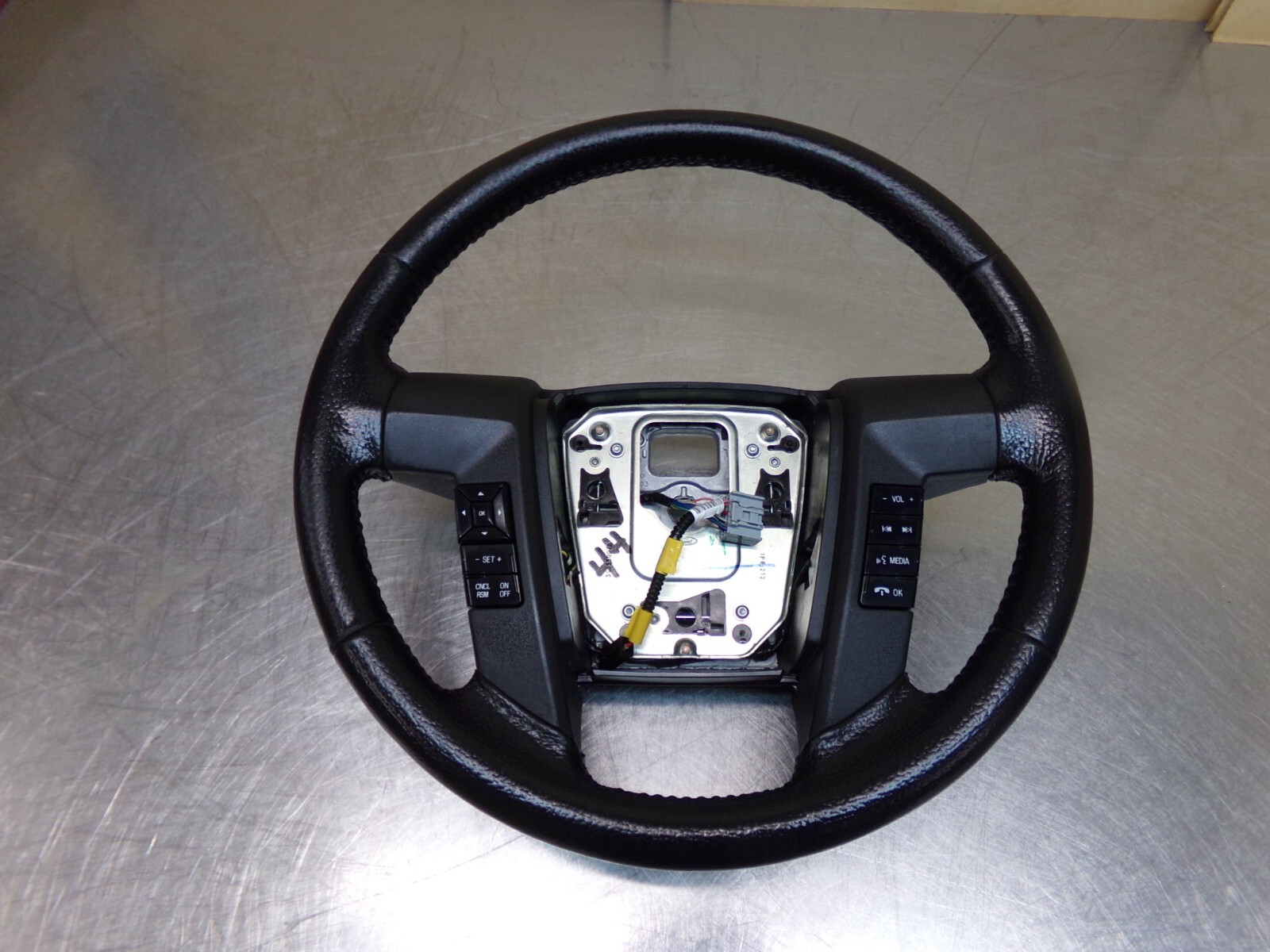 Ford F150 Leather Steering Wheel F150 0914 Black Leather eBay