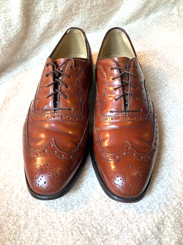 Vintage Stafford Wing Tip Comfort Plus Brown Dress Shoe, size 9D
