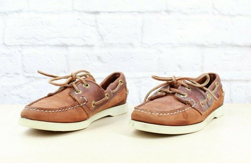 Tan Leather Boat Casual Shoes Size 