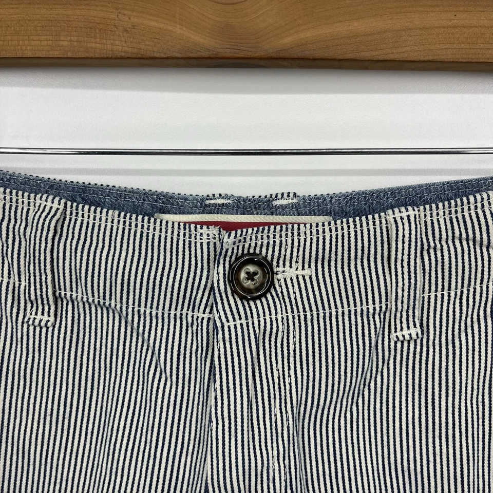 Pantalones Cortos Gap Jeans Para Mujer Talla 6 Azul Algodón A Rayas De Colección Y2K Foto 4 de 4
