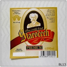 Starocech Light Lager Premium Beer Label (BL13)