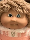 Vintage 1985 Cabbage Patch Kids Doll Blonde Hair Braid Tooth Green Eyes CPK KT