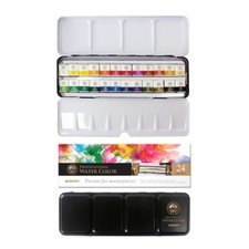 Mungyo Professional Solid Water Color Paints Half Pan 24 Colors