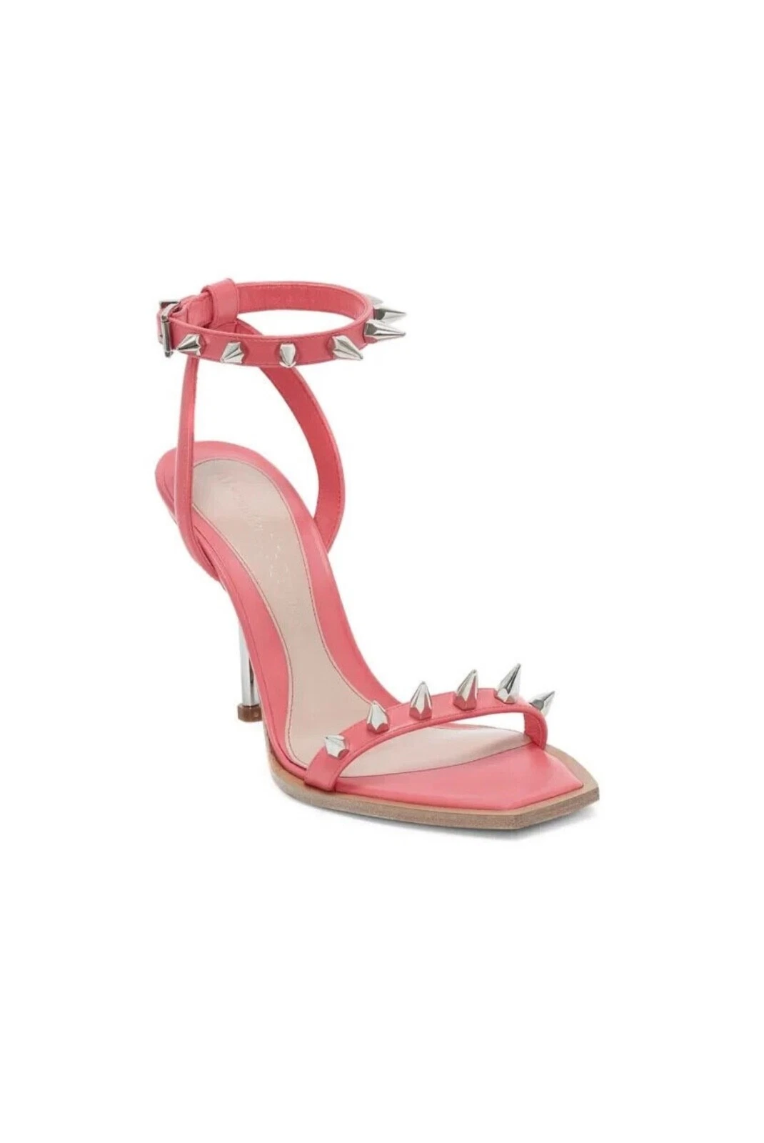 ALEXANDER MCQUEEN SANDALI TACCO A TRACOLLA ALEXANDER MCCHEEN PUNK BORCHIE TACCO MISURA 39 5 EU (9 5 US) CORALLO