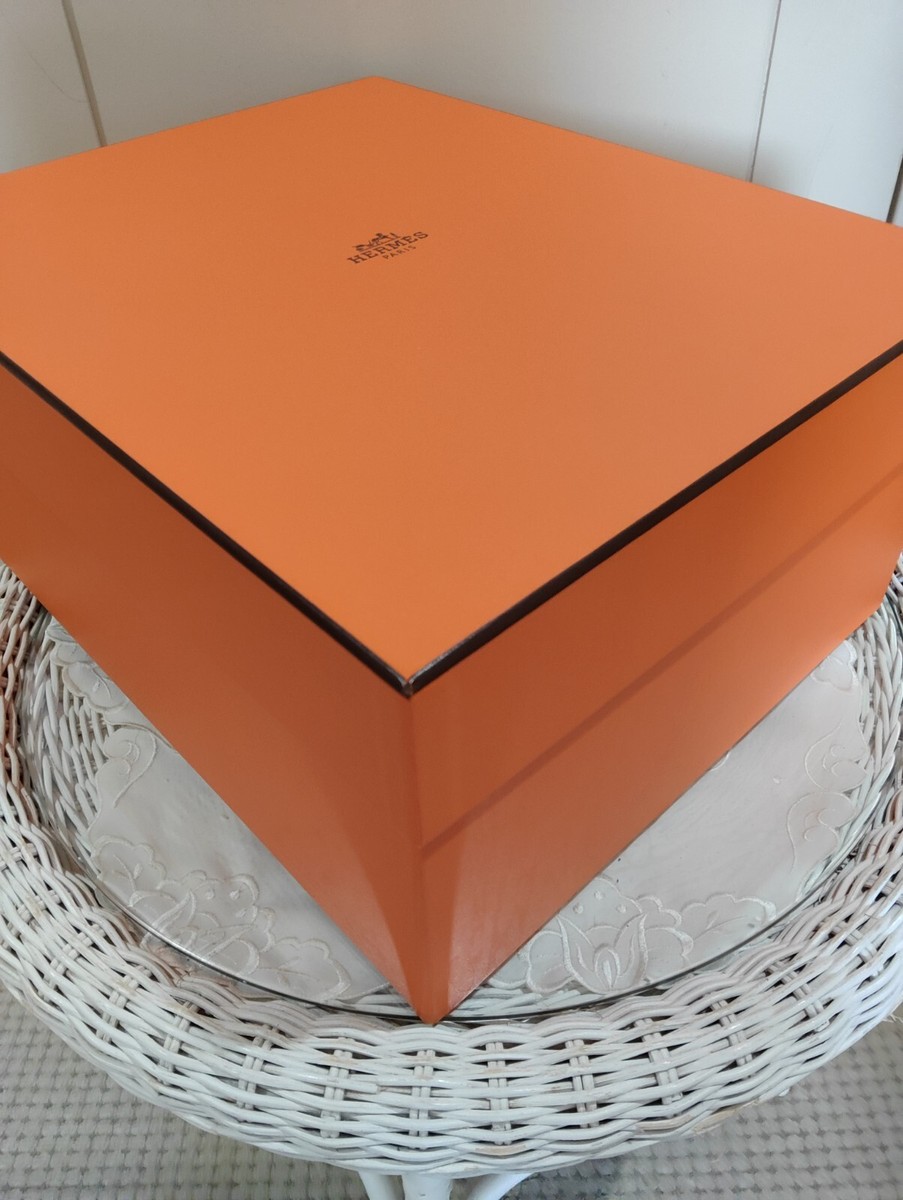 Hermes Orange Empty Gift Box Birkin 30 39×32×18.5cm full set From