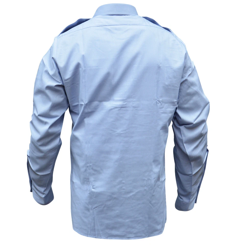 RAF Blue Shirt British Air Force Service Uniform Dress Short or Long Sleeves GD1 - Immagine 3 di 4