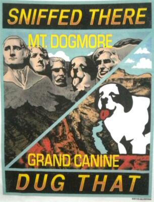 Mt Rushmore Dogmore Grand Canyon Canine Big Dogs Tee Shirt Med XLge 6X White New