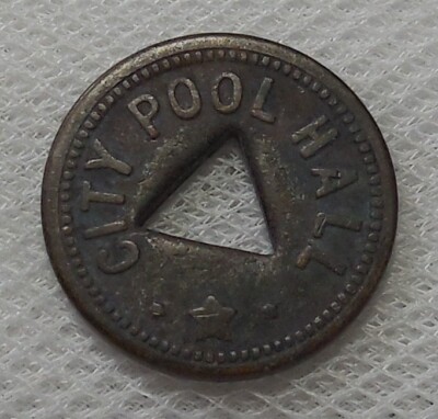 COSMOPOLIS WASHINGTON CITY POOL HALL GOOD FOR 5¢ IN TRADE TOKEN | eBay