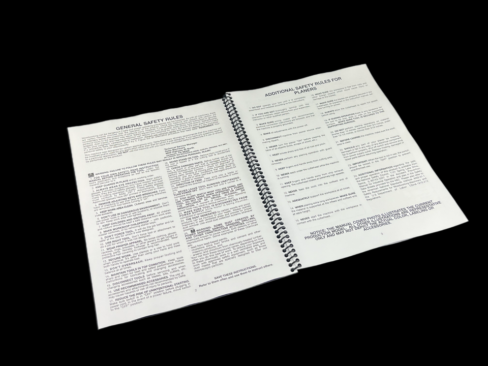 Manuale Istruzioni Per Pialla Portatile Delta 22-560 E 22-565 12-1/2” – Libretto Ricambi - Foto 2