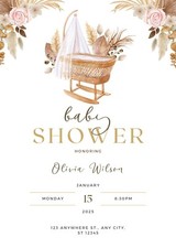 Baby Shower Invitation  Baby Shower Personalized Printable Invitation  Digital