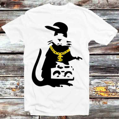 Banksy Gangsta Rat T-Shirt B1207